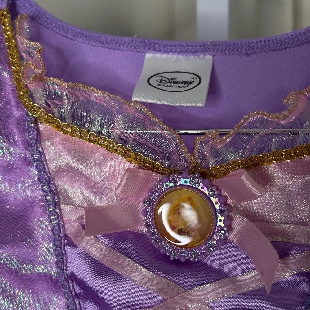 Disney Rapunzel Princess Dress Kids 4 Purple Satin Tulle Halloween Costume